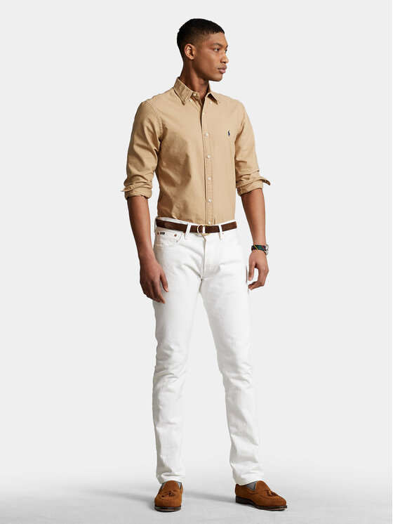 Polo Ralph Lauren Polo Ralph Lauren Srajca 710889739001 Bež Slim Fit