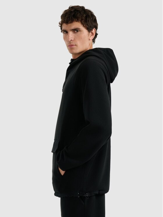 4F 4F Felpa di pile 4FWAW25TFLEM427-20S Nero Regular Fit