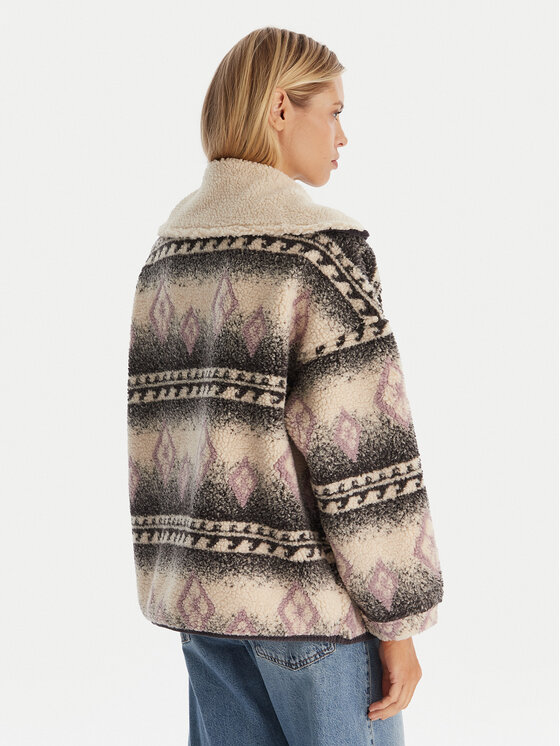 Roxy Roxy Fleecová mikina Feels Like Winter ERJJK03676 Béžová Regular Fit
