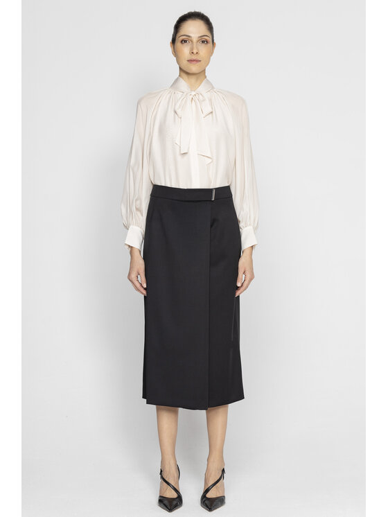 Deni Cler Milano Deni Cler Milano Spódnica ołówkowa W-DC-7011-E2-H5-90-1 Czarny Regular Fit