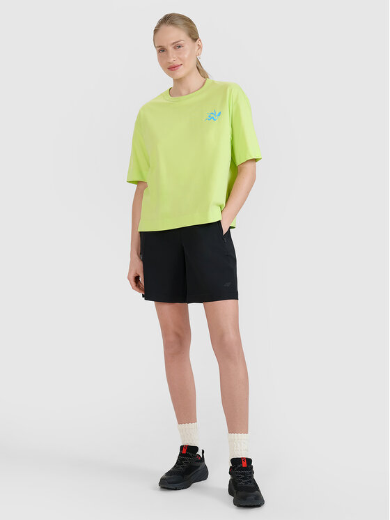 4F 4F T-Shirt CHILLY WAVES Zielony Regular Fit