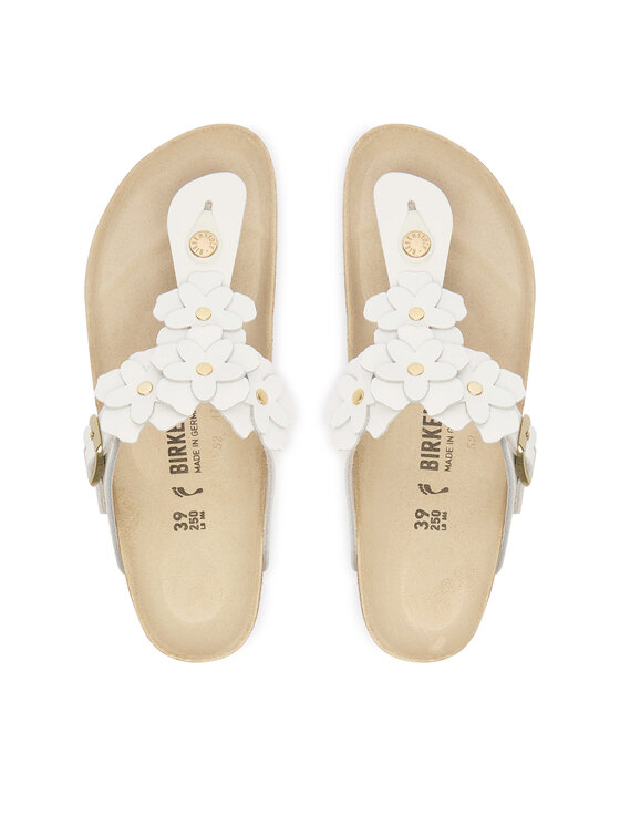 Birkenstock Birkenstock Šlepetės per pirštą Gizeh 1026735 Balta
