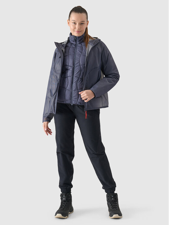 4F 4F Kurtka outdoor FREEMAKE Szary ciemny Regular Fit
