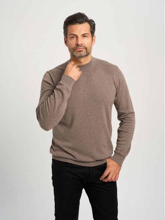 Willsoor Willsoor Sweter 71416 Brązowy Regular Fit