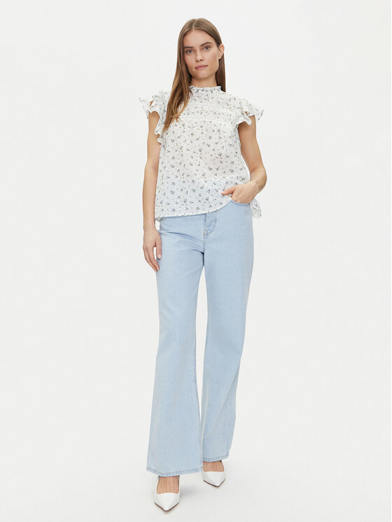 Vero Moda Vero Moda Blúz Trine 10301205 Fehér Standard Fit