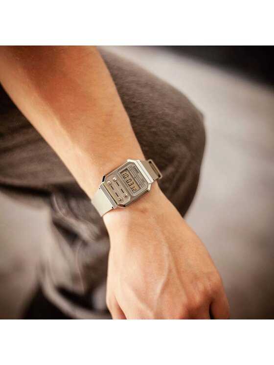 Casio Casio Zegarek A100WEF-3AEF Srebrny