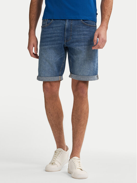 Petrol Industries Petrol Industries Pantaloni scurți de blugi M-1050-SHO002 Albastru Regular Fit