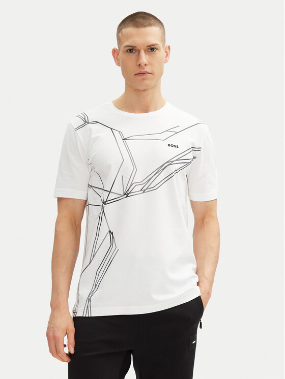 BOSS BOSS Футболка Beetle 50542048 Білий Regular Fit