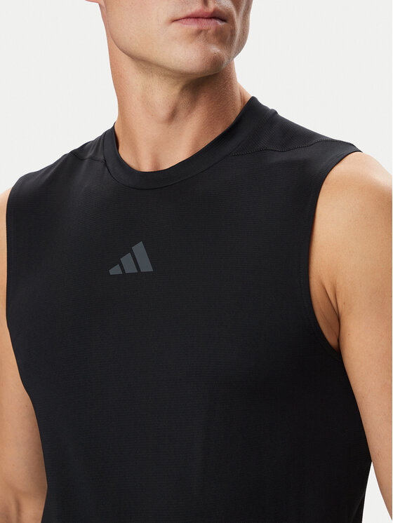adidas adidas Koszulka techniczna D4T Primelift 3 Stripes KD0373 Czarny Slim Fit
