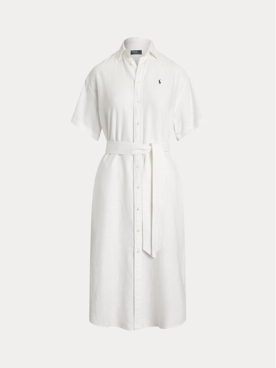 Polo Ralph Lauren Polo Ralph Lauren Rochie tip cămașă 211959912002 Alb Regular Fit