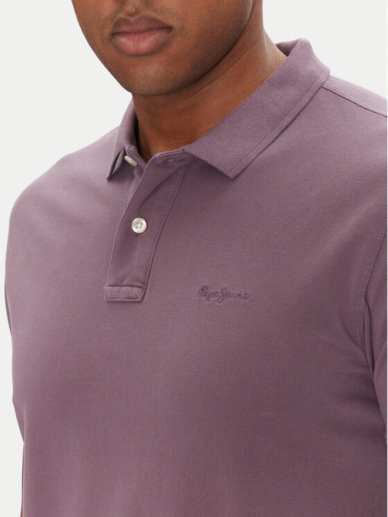 Pepe Jeans Pepe Jeans Polo New Oliver PM542099 Fioletowy Regular Fit