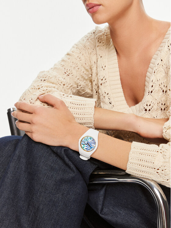 Ice-Watch Ice-Watch Часовник Ice Flower 020517 M Бял