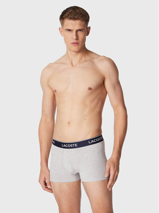 Lacoste Lacoste Bokserki Lacoste 3-Pack Boxer Briefs Szary