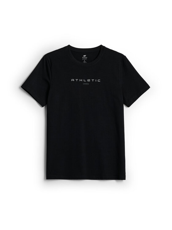 4F 4F T-Shirt NIGHT RUN Czarny Slim Fit