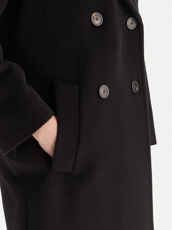 Weekend Max Mara Weekend Max Mara Cappotto di lana Zufolo 2525016092 Nero Regular Fit