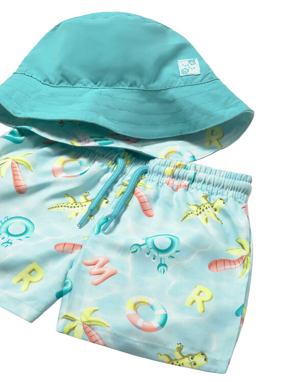 Mayoral Mayoral Pantaloncini da bagno 1660 Turchese Regular Fit