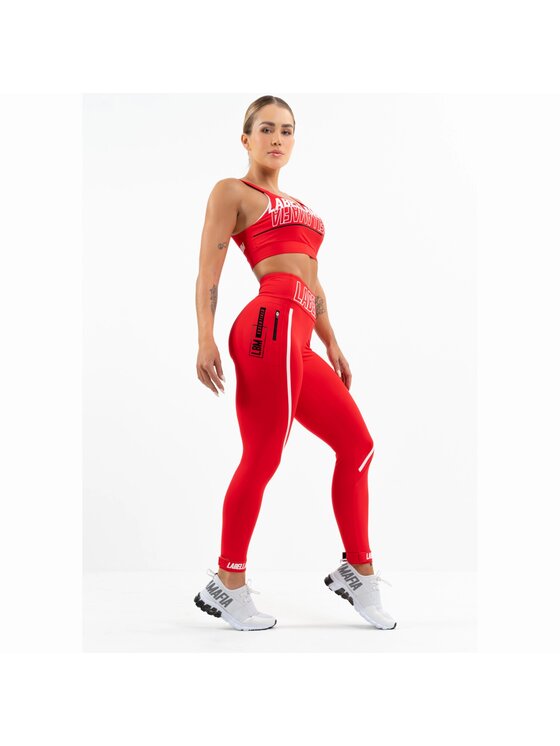 LaBellaMafia LaBellaMafia Top LABELLAMAFIA TOP ESSENTIALS RED Czerwony Regular Fit