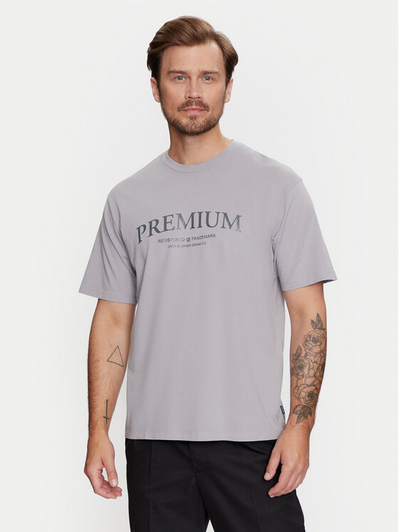 Jack&Jones T-krekls Jprbluwinston 12255611 Pelēks Regular Fit