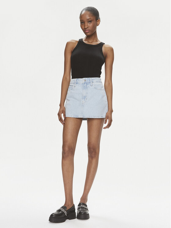 Calvin Klein Jeans Calvin Klein Jeans Τοπ Variegated J20J223104 Μαύρο Slim Fit