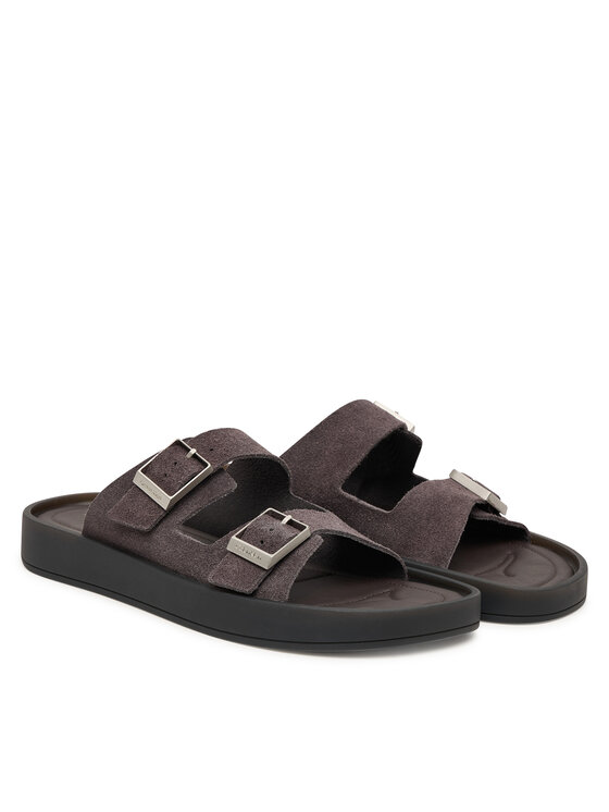Calvin Klein Calvin Klein Šľapky Ergon Double Bar Sandal Su HM0HM02094 Hnedá