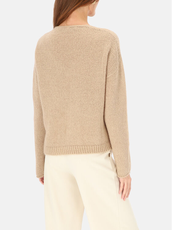 L’AF L’AF Sweter Nelli Beżowy Regular Fit