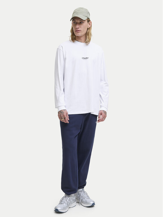 Jack&Jones Jack&Jones Majica dugih rukava Soho 12278788 Bijela Relaxed Fit