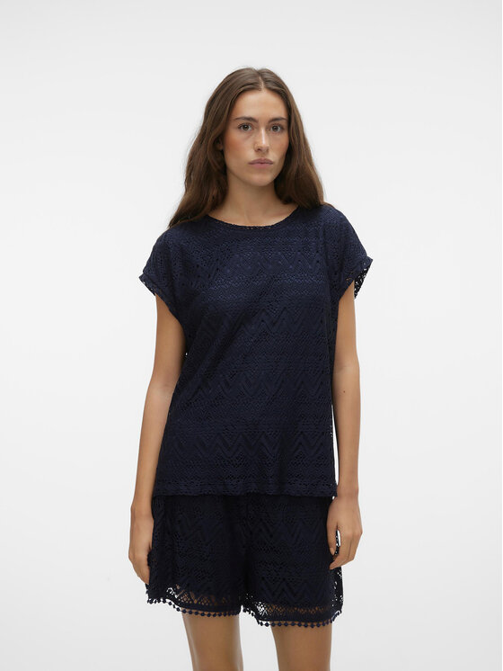 Vero Moda Vero Moda Blúz Maya 10304457 Sötétkék Wide Fit