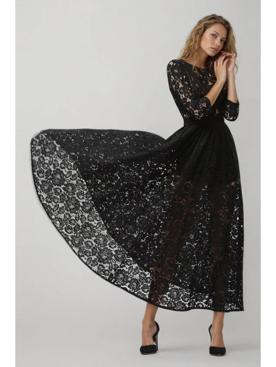 MATSOUR'I MATSOUR'I Sukienka koktajlowa Vicktoria Black Czarny A-Line Fit