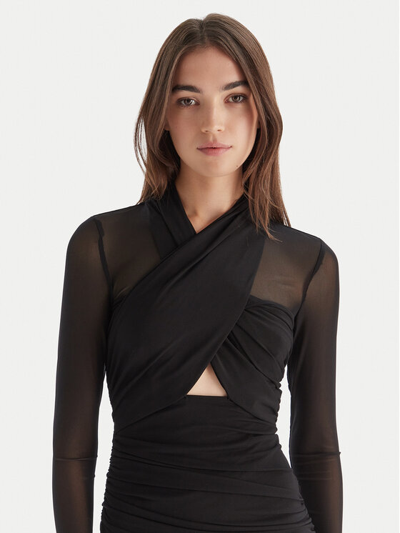 Bardot Bardot Večerní šaty Veria 59987DB Černá Slim Fit