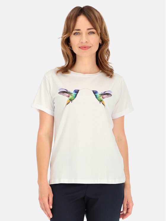 T-Shirt, rozmiar 38, Białe, TCE242000F