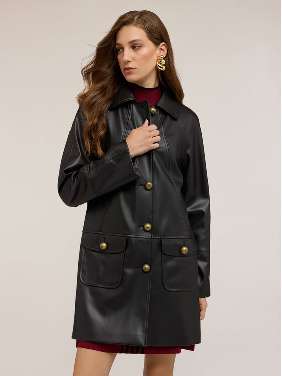 Motivi Motivi Cappotto 0078Q000596N033 Nero Regular Fit