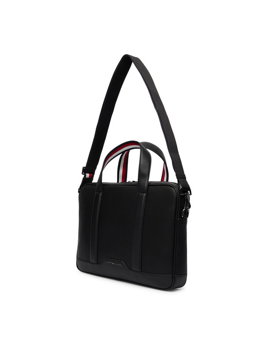 Tommy Hilfiger Tommy Hilfiger Torba na laptopa Th Textured Computer Bag AM0AM14726 Czarny