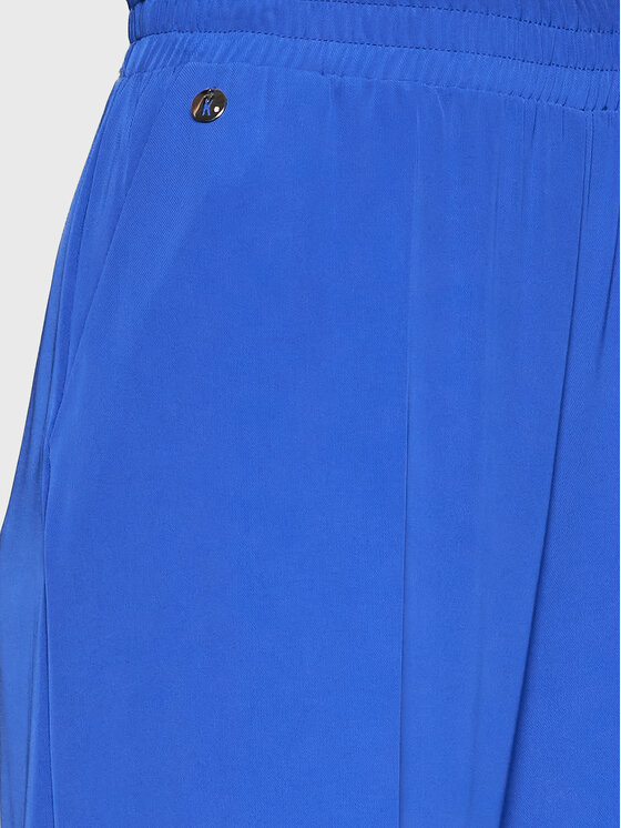 Kontatto Kontatto Pantaloni din material NO7028 Albastru Relaxed Fit