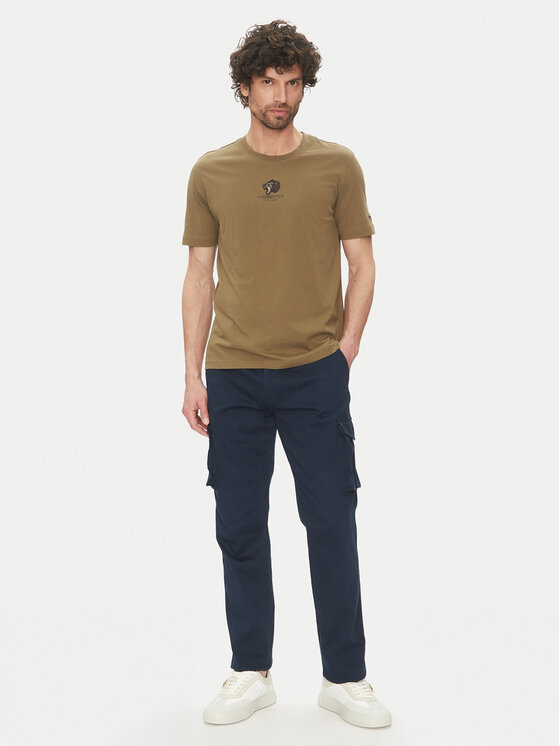 Aeronautica Militare Aeronautica Militare Marškinėliai 251TS2424J641 Chaki Regular Fit