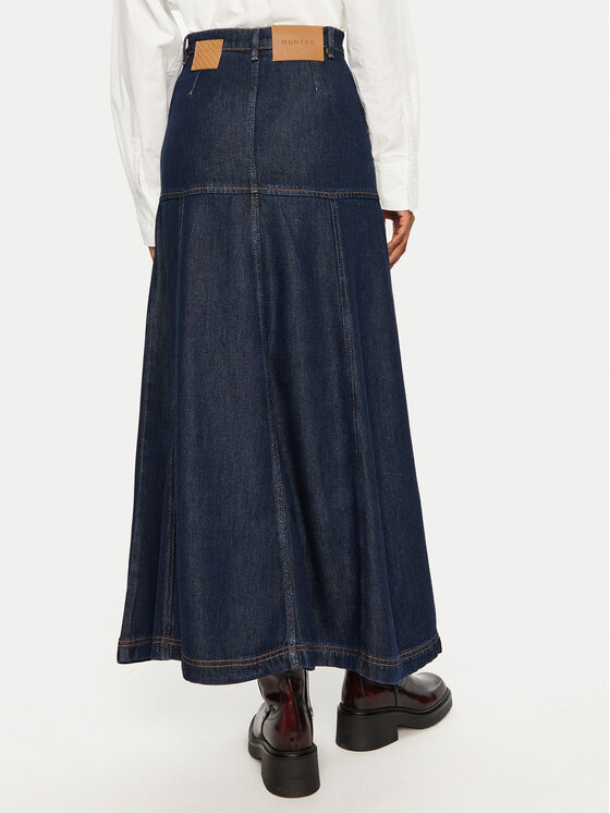 Munthe Munthe Spódnica jeansowa Tuxya 243122024314 Granatowy Regular Fit