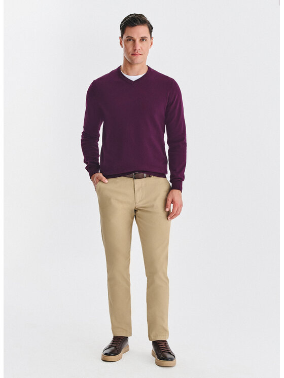 Pako Lorente Pako Lorente Sweter P25WN-2X-029 Fioletowy Classic Fit