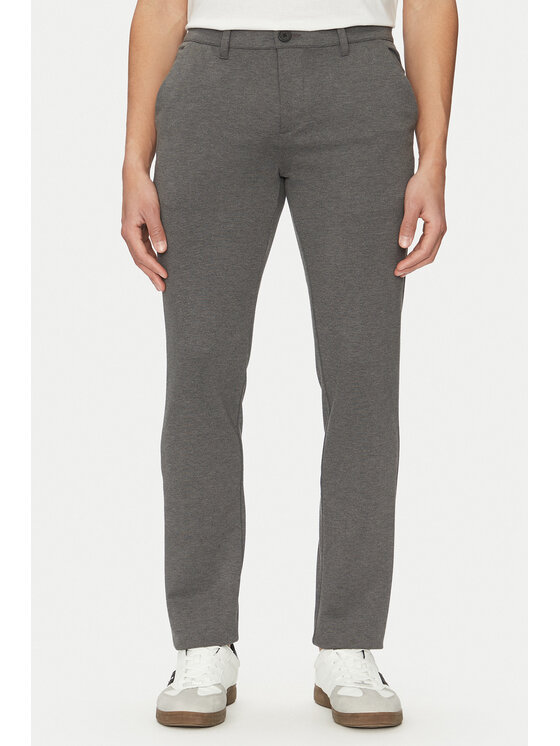 Blend Blend Medžiaginės kelnės 20716659 Pilka Slim Fit