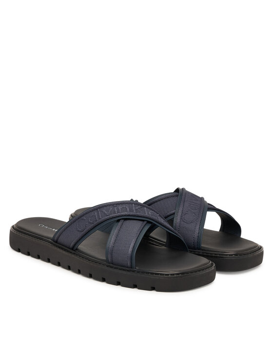 Calvin Klein Calvin Klein Šľapky Sq Molded Sandal Xcross Wb HM0HM02101 Tmavomodrá