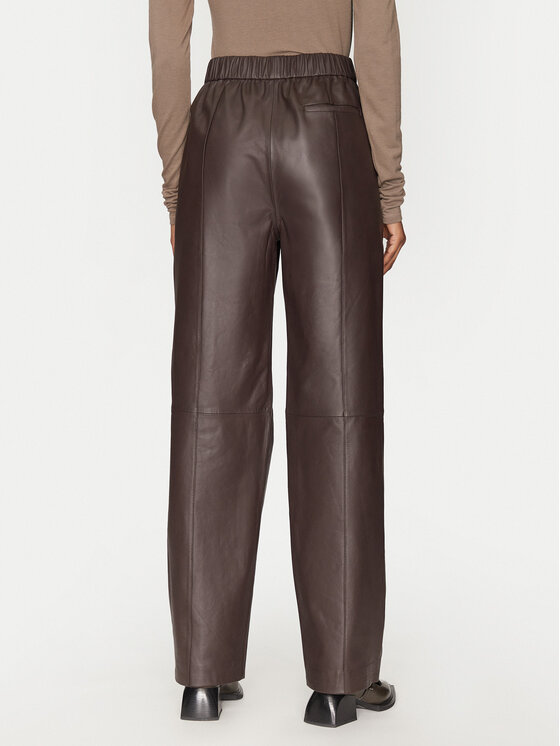 2NDDAY 2NDDAY Pantaloni di pelle 2251561672 3091 Marrone Regular Fit