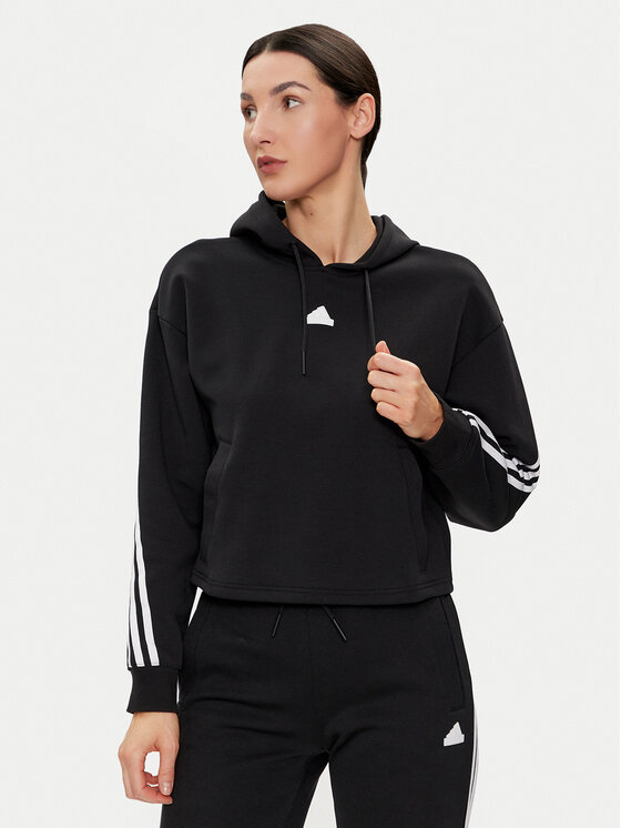 adidas adidas Bluză Future Icons 3-Stripes IP1533 Negru Loose Fit