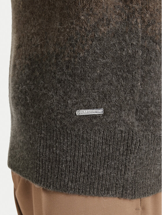 KARL LAGERFELD KARL LAGERFELD Sweter 655025 564307 Brązowy jasny Regular Fit
