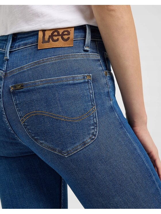 Lee Lee Jeansy Scarlett High Niebieski Skinny Fit