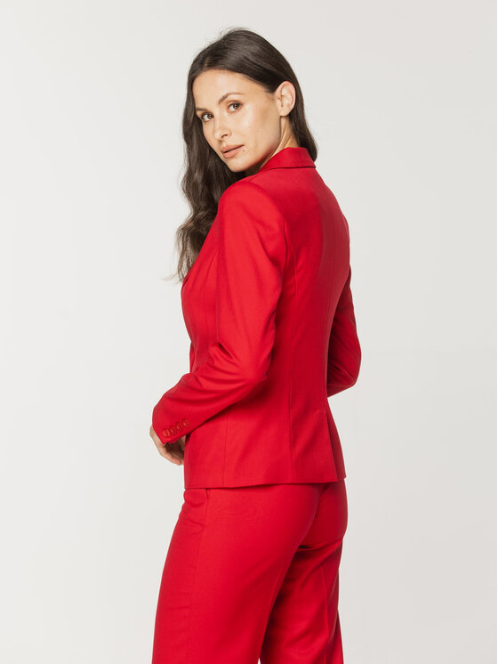 Willsoor Willsoor Marynarka 67837 Czerwony Regular Fit