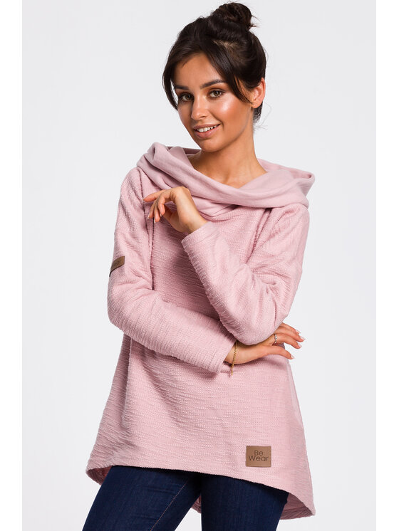 BeWear BeWear Mikina B131 Růžová Baggy Fit