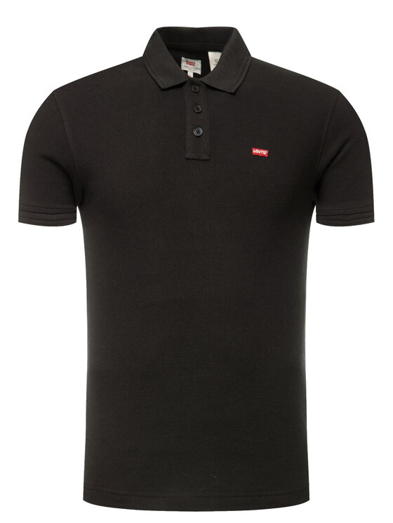Levi's® Levi's® Тениска с яка и копчета Housemark 22401-0080 Черен Regular Fit