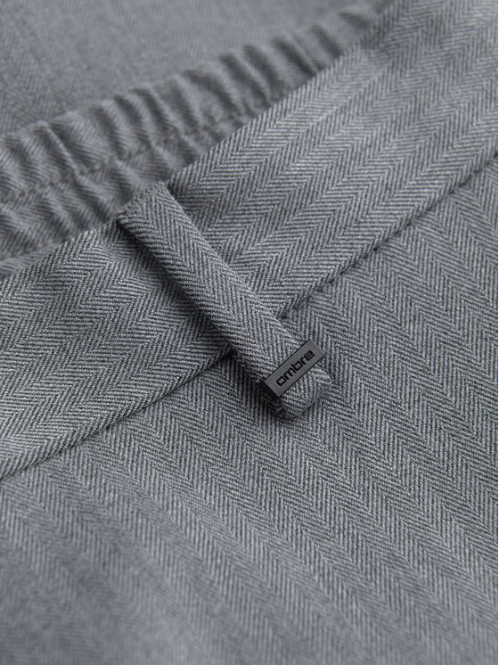 Ombre Ombre Chinosy OM-PACP-0307 Szary Regular Fit