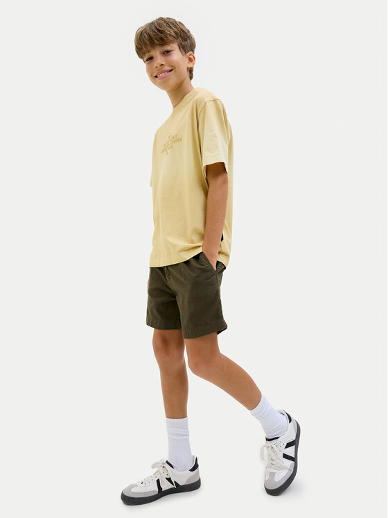 Jack & Jones Junior Jack & Jones Junior Szorty materiałowe Jaiden 12275023 Khaki Loose Fit