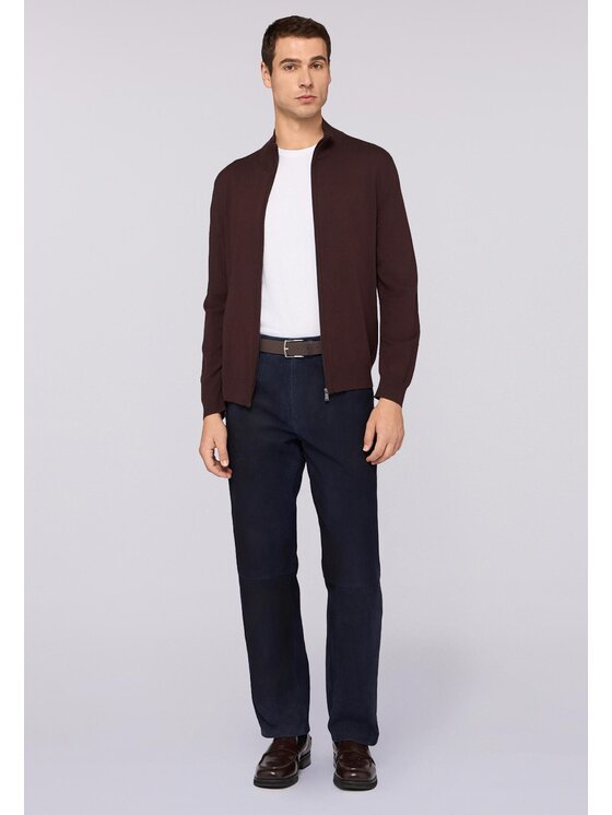 Trussardi Trussardi Spodnie skórzane P300M000021N024 Błękitny Regular Fit