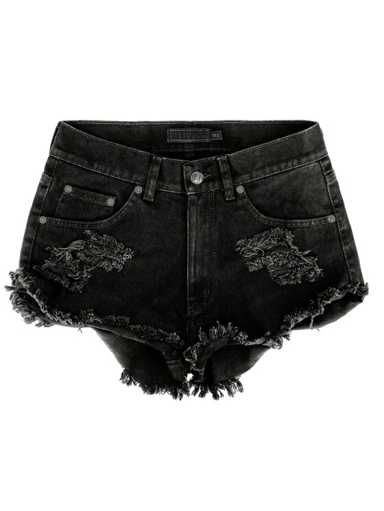 MissDenim MissDenim Szorty jeansowe Boyfriend Czarny Boyfriend Fit