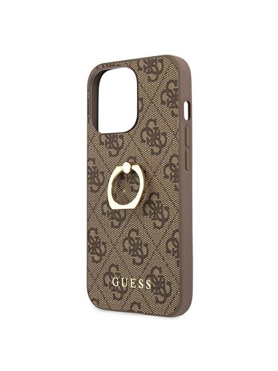 Guess Guess Etui na telefon iPhone 13 Pro Brązowy